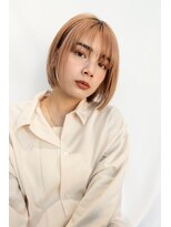 オースティン 門前仲町(AUSTIN)&nbsp;大人かわいい前髪セシルカットココアブラウンフリンジウェーブ