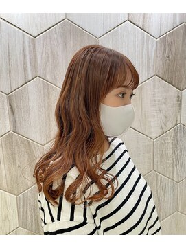 ビューティドレッセヤマノ 池袋パルコ(Beauty Dresse YAMANO) 【カラー】オレンジブラウン×波ウェーブ