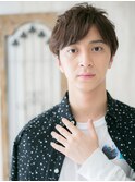 ≪mod's men≫流行りのオリーブグレージュ七三ビジカジスタイルf