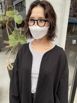 ヘアー アイス ルーチェ(HAIR ICI LUCE)&nbsp;20代30代大人可愛いボブパーマグレージュハイライト前髪パーマ