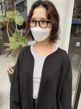 ヘアー アイス ルーチェ(HAIR ICI LUCE) 20代30代大人可愛いボブパーマグレージュハイライト前髪パーマ