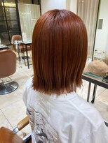 ネオリーブソラ 相模大野店(Neolive sola)&nbsp;オレンジブラウン×切りっぱなしロブ