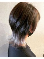 ポルム パプリカ(polum paprika)&nbsp;ウルフヘア大人可愛い裾カラーシルバーアッシュ10代20代