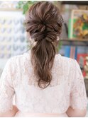 ★フィッシュボーン編み込み美髪ヘアアレンジ20代30代40代★10