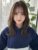 レイリー 原宿 表参道(Rayreee)&nbsp;ミディくびレイヤー美髪ケアカラーエアリーロングピンクブラウン