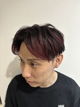 グラフ 立川(Graph.) センターパートニュアンスバーガンディーレッドグラデーション