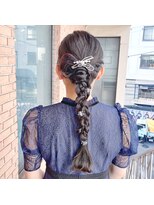 サロンドミルク 原宿(salon de MiLK)&nbsp;結婚式ヘアセットタイトアレンジ