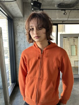 ノラジャーニー(NORA Journey) メンズボブウルフメンズミディアムレイヤーカットメンズウルフ