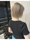 透明感カラーダブルカラーミディアムレイヤー韓国インナーカラー