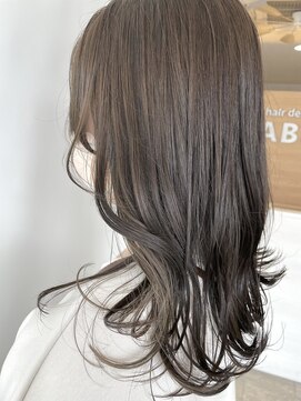 ヘアデザインファブロ イオンモール宮崎店(hair design FABRO.) 【グレージュ/インナーカラー/艶髪/韓国風顔周り】