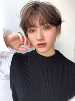 ルーム(Loom.)&nbsp;マッシュショート　ニュアンスショートヘア　オリーブカラー