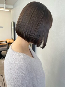 ミュラ(mulah) ブリーチなしベージュカラー＊顎ラインボブ透明感カラー/明大前