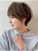 イメチェン外ハネボブ美髪ワイドバングレイヤーショート/大宮