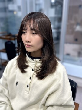 ネオリーブ クーロ(Neolive curro) ワンカール×美髪レイヤー[横浜/縮毛矯正/前髪縮毛矯正]