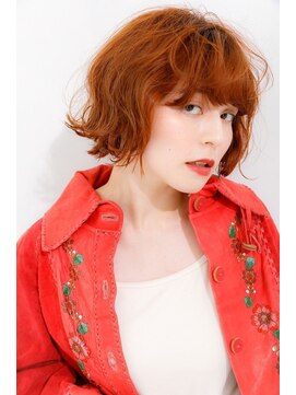 パノラ 立川(PANOLA) オレンジカラー　ボブ　マチルダボブ