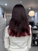 カルテ(QUARTE)&nbsp;裾カラー　ワインレッド