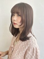 マリアバイアフロート(Maria by AFLOAT) 〈藤間〉ミディアムレイヤー/顔まわりカット/ショコラベージュ