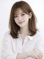 リリアーナ(LILIANA)&nbsp;ミルクブラウンミディアムレイヤー くびれミディアム 髪質改善