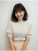 ボブ×グレージュブラウンで洗練された印象に【夙川/苦楽園】