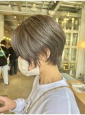 夏カラーで涼やか小顔くびれショート/ブリーチなしカラー