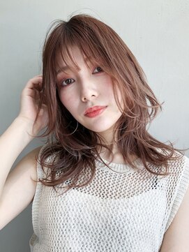 アイティー バイ アルバム 中野店(IT by ALBUM) 外ハネ内巻スタイル_ウェーブパーマフォギーベージュ_27434