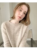 柔らかいハイトーンに切りっぱなし【Loom./明治神宮前/原宿】