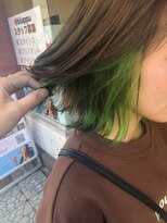 ボアップ 新居浜店(boappu)&nbsp;#インナーカラー #グリーンカラー #ケアブリーチ