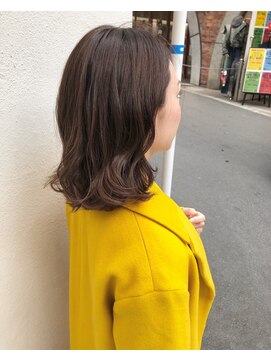 モルニ(MORNI) モカブラウン_マロンベージュ Aラインボブ かきあげ
