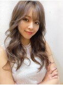 デジタルパーマロングヘアカタログゆるふわ韓国風表参道栗原/90