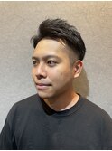 【ショート/ツーブロック/刈り上げ/束間/黒髪】