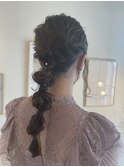ツイスト×ぽこぽこ 結婚式ヘアセット