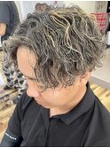 波巻きハイライト　[千葉/メンズ/メンズパーマ]