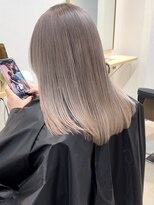 トト 船橋店(toto.)&nbsp;ホワイトグレージュラベンダーミルクティー細めハイライト[船橋]