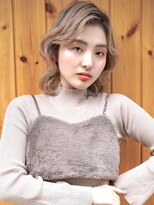 ブゾン(buZon)&nbsp;【buZon ブゾン】くびレイヤー前髪パーマグレーベージュ