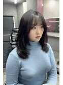 ダークラベンダー×レイヤーカット【韓国ヘア 大阪 梅田】