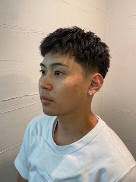 ビーバイエイトジェンツ(Bee by EIGHT GENTS) ダークアッシュアッシュブラックカルマパーマベリーショート