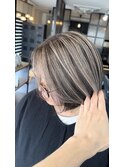 脱白髪染めハイライト