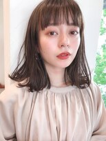 セイドット オモテサンドウ(Say. omotesando)&nbsp;say.黒髪ボブルフネビージュ小顔ワンレンぱっつん前髪オリーブ