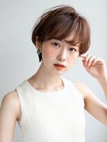 ムウ 難波(MOU)&nbsp;ショートボブルフ黒髪ネビージュ小顔ワンレン20代30代40代50代