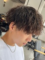 フゥ 宇都宮(FeU)&nbsp;波巻きパーマメンズパーマメンズヘアツーブロックツイストパーマ
