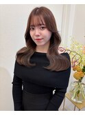 【博多美容室/坂本早苗】韓国ヘア/ブラウンカラー/前髪カット