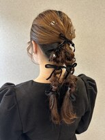 ザラブズラフズヘアー 守恒店(the loves laughs hair) お呼ばれヘアセット/編み下ろしヘア