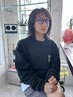 似合わせカット＋ケアパーマ＋ケアカラー　ミディアム、ロング　￥1100～