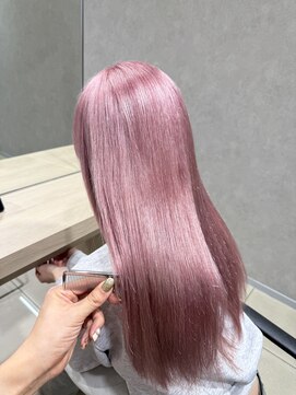 アッシュ 高幡不動店(Ash) ピンクカラーケアブリーチ髪質改善ダブルカラー韓国風レイヤー