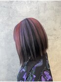 可愛さとカッコよさアンブレラカラー×前下がりボブ