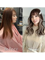 あるじゃんすー 岡山店&nbsp;ブラウン×ホワイト#シールエクステ#ホワイトグレージュ#岡山