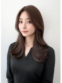 【ロングヘア　前髪なし　韓国ヘア#9】#渋谷駅#韓国#髪質改善