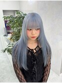 イメチェン/レッドブラウン/フルバング/似合わせカット/溝ノ口駅