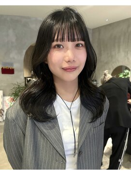 ハウ 心斎橋(how) 韓国風くびれミディ◎春カラーオリーブグレージュレイヤー