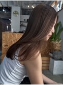 ミルクブラウン/夏のヘアアレンジ/ダークパープル